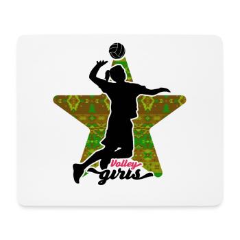 Cadeau d'entraînement sportif pour ballon de volley-ball féminin - Tapis de souris (format paysage) - blanc - Devant