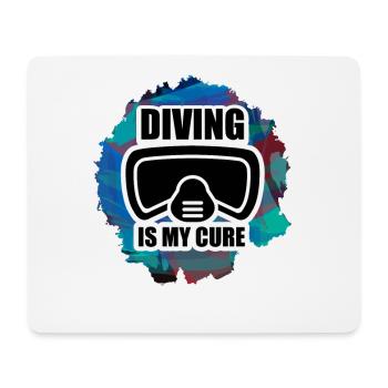 Taucherin Tauchen ist Medizin Schwimmen Frau - Mousepad (Querformat) - Weiß - Vorne