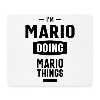 Mario Personalisierter Name Geburtstagsgeschenk - Mousepad (Querformat) - Weiß - Vorne