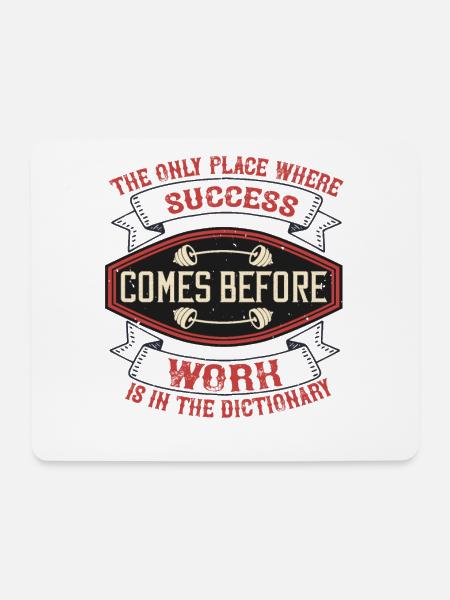 Kraftsport Fitness Spruch - Mousepad (Querformat) - Weiß