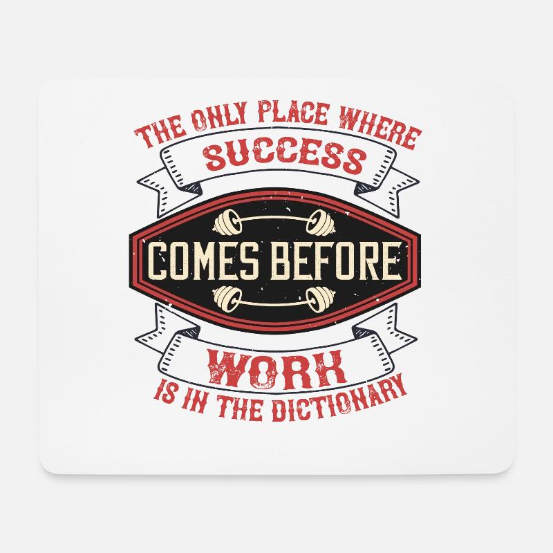 Kraftsport Fitness Spruch - Mousepad (Querformat) - Weiß