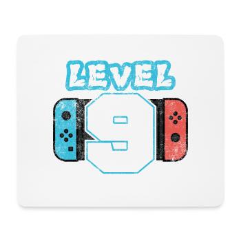 Level 9 - 9th Birthday Gift Design - Mousepad (Querformat) - Weiß - Vorne