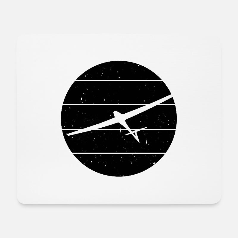 Segelflugzeug - Mousepad (Querformat) - Weiß