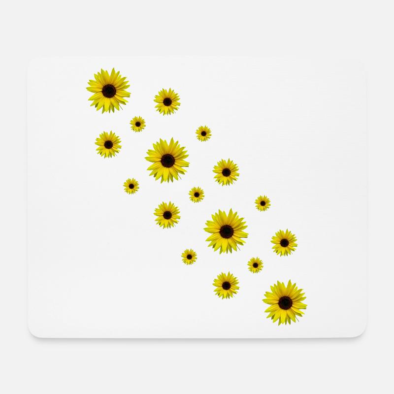 Sonnenblumen, Sonnenblume, gelbe Blumen - Mousepad (Querformat) - Weiß