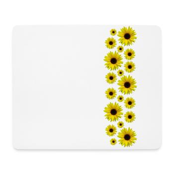 Sunflowers, sunflowers, flowers, flowers, floral - Mouse Pad (horizontal) - white - Front