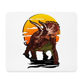 Cool triceratops dinosaur gift for dinosaurs - Mouse Pad (horizontal) - white - Front