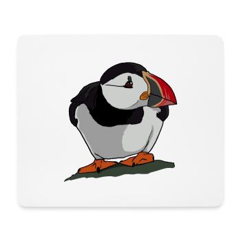 Puffin gift for puffin penguin birds - Mouse Pad (horizontal) - white - Front