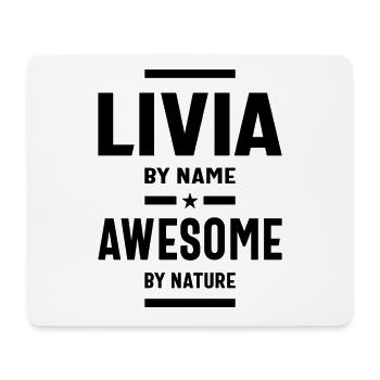 Livia Personalized Name Birthday Gift - Mouse Pad (horizontal) - white - Front