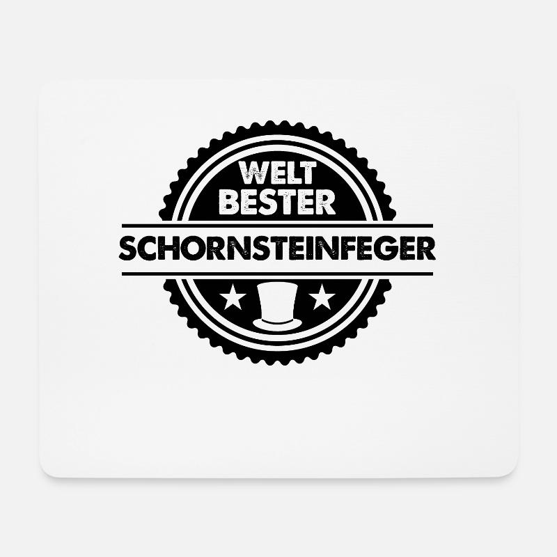 Welt bester Schornsteinfeger Glücksbringer - Mousepad (Querformat) - Weiß
