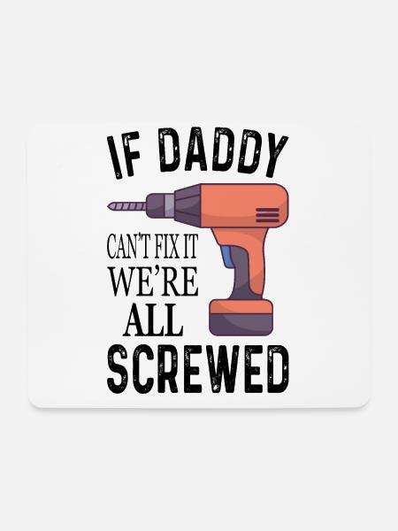 Papa Heimwerker Lustige Sprüche Vater Geschenk - Mousepad (Querformat) - Weiß