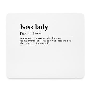 Patron Dame Femme Femme Confiante Entrepreneur - Tapis de souris (format paysage) - blanc - Devant