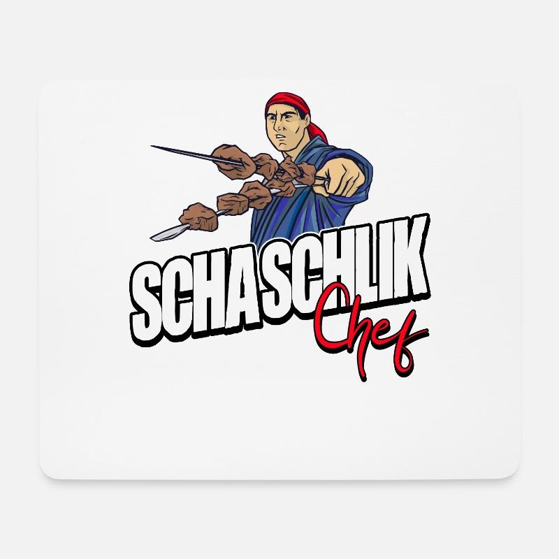Schaschlik Fleisch Spieße Grillen BBQ Geschenkidee - Mousepad (Querformat) - Weiß