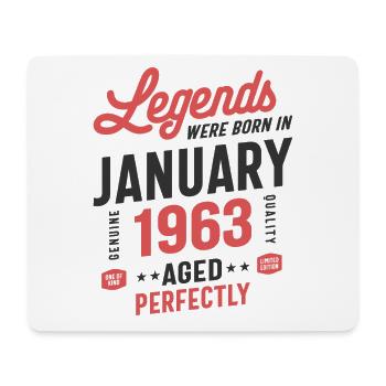 Legends Were Born In January 1963 Birthday Gift - Mouse Pad (horizontal) - white - Front