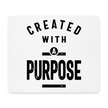 Created With a Purpose - Christian Gift - Mouse Pad (horizontal) - white - Front