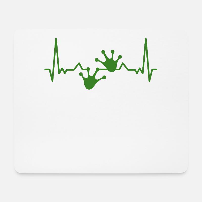 Gecko Echse Herzschlag Eidechse Haustier Reptil - Mousepad (Querformat) - Weiß