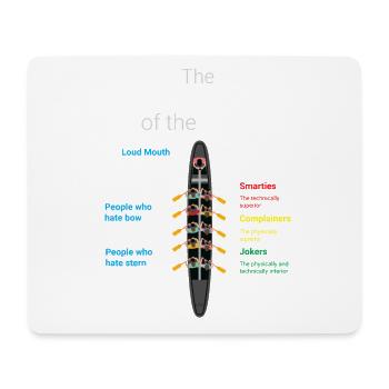 Rudern Typen Mannschaftssport - Mousepad (Querformat) - Weiß - Vorne