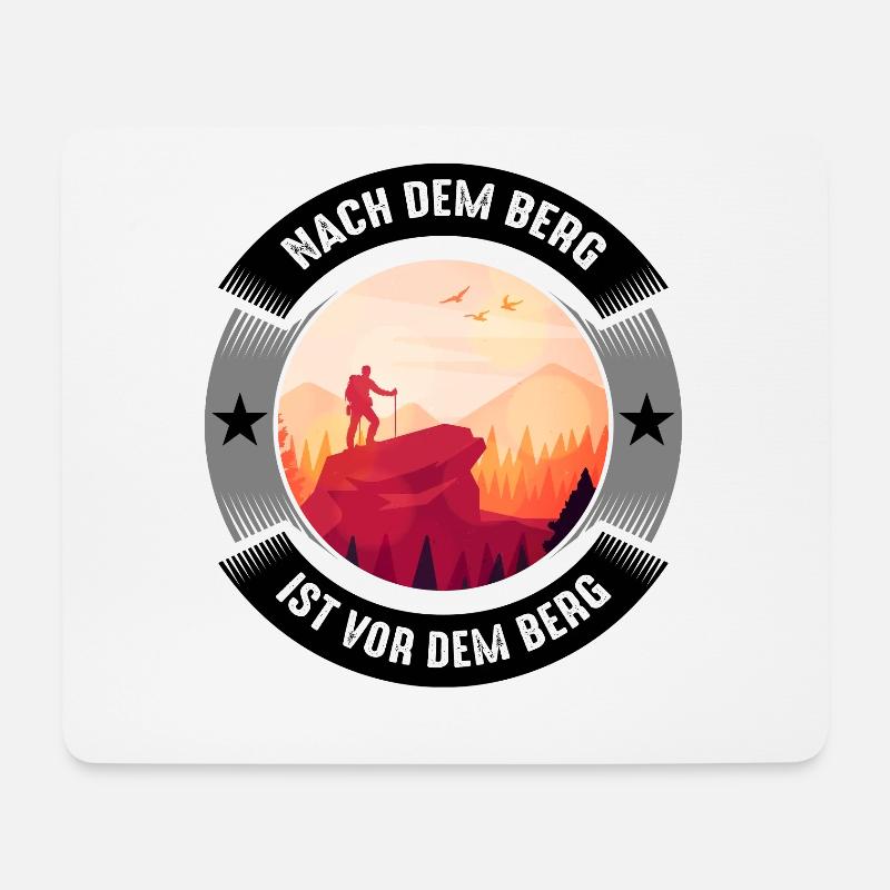 Nach dem Berg ist vor Geschenk wandern Geschenkide - Mousepad (Querformat) - Weiß