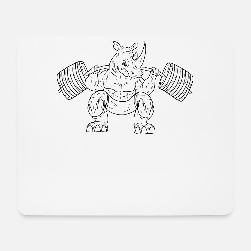 Powerlifting Squats We Trust Kraftsport Gym - Mousepad (Querformat) - Weiß