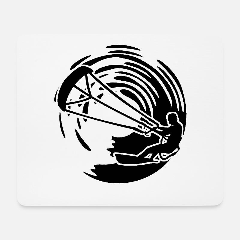 Kitesurfen Geschenk Kiteboarding Kitesurfer Gesche - Mousepad (Querformat) - Weiß