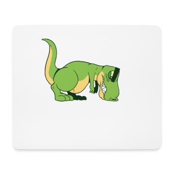 T-Rex Hasst Liegestütze Lustig Trex Pushups Dino - Mousepad (Querformat) - Weiß - Vorne