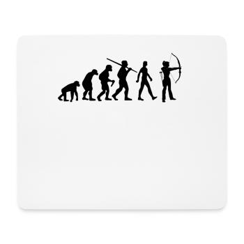 Frauen Bogenschießen Evolution Pfeil - Mousepad (Querformat) - Weiß - Vorne