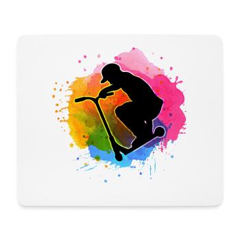 Coloré aquarelle stuntscooters scooters stunt - Tapis de souris (format paysage) - blanc - Devant