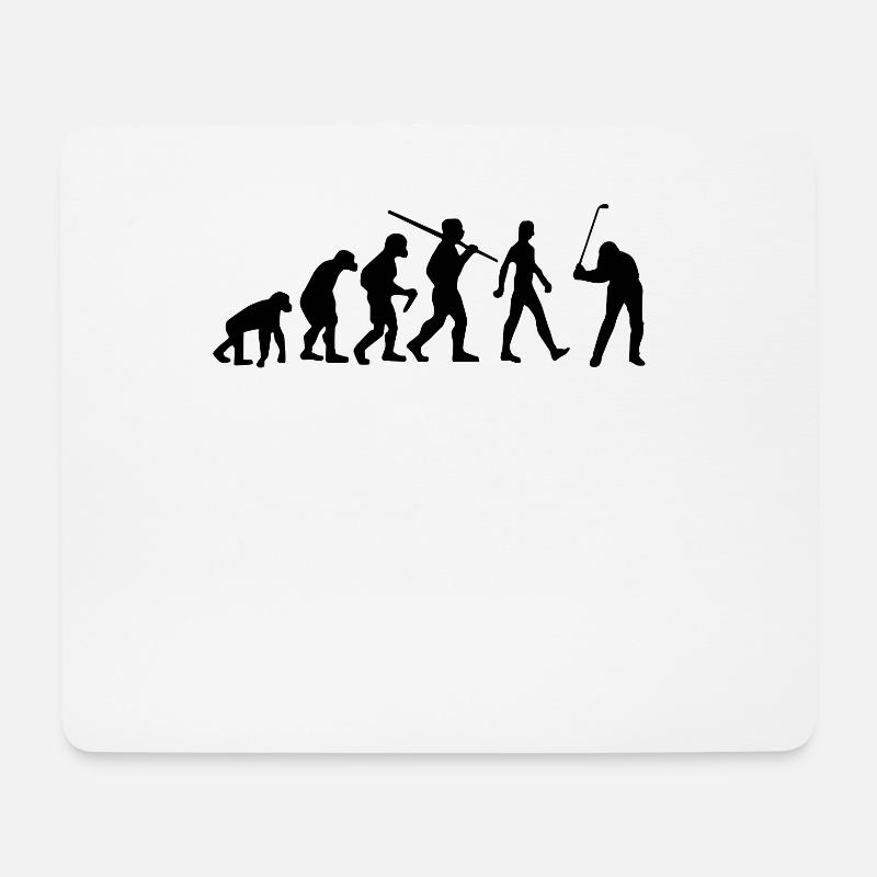 Golf Evolution Golfer - Mousepad (Querformat) - Weiß