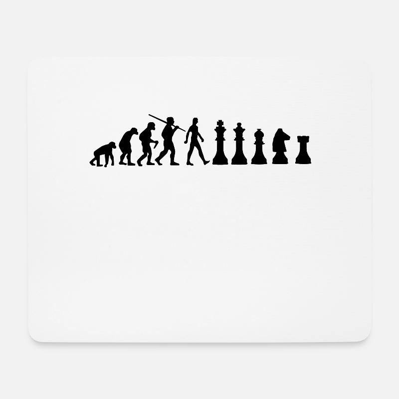 Chess Evolution Schach - Mousepad (Querformat) - Weiß
