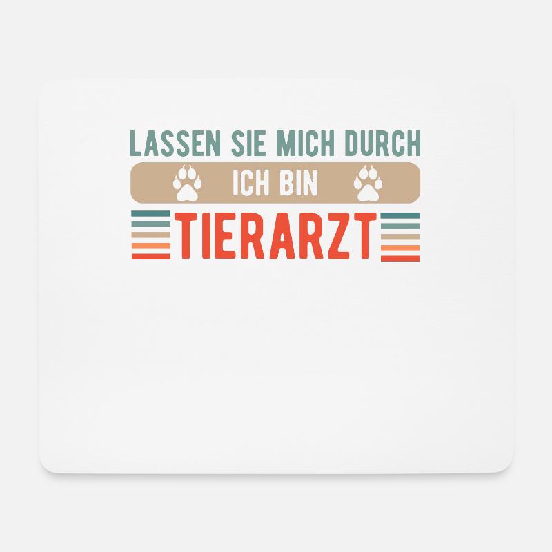 Tierarzt Beruf Azubi Tierschutz Tiere Tierretter - Mousepad (Querformat) - Weiß