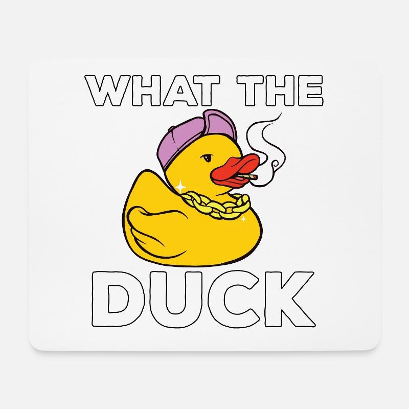 Ich mag Enten What the Duck Gelbe Enten - Mousepad (Querformat) - Weiß