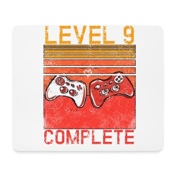 9th Children's Birthday Boy Level 9 Gaming 9 Years - Mouse Pad (horizontal) - white - Front