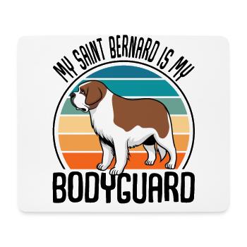 My Saint Bernard Is My Bodyguard St. Bernard Dog - Mouse Pad (horizontal) - white - Front