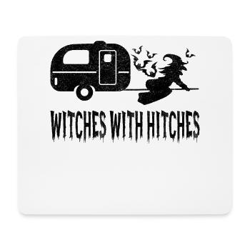 Lustiges Hexen Camping Design Für Halloween - Mousepad (Querformat) - Weiß - Vorne