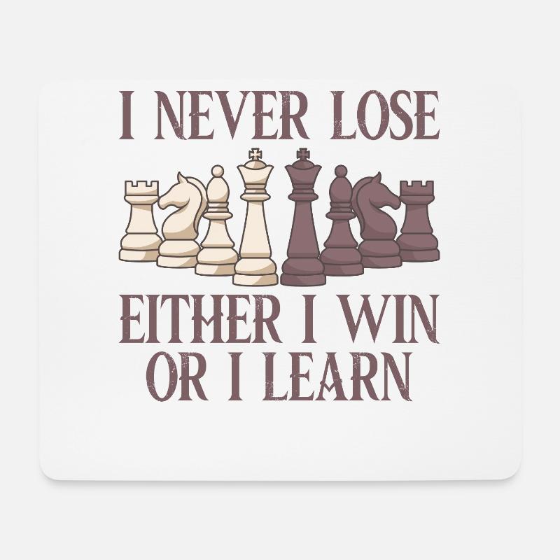 Schachspieler / Lustiges Schach Geschenk - Mousepad (Querformat) - Weiß