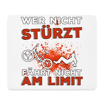 Lustige Fahrrad Sprüche Radsport Fahrradfahrer MTB - Mousepad (Querformat) - Weiß - Vorne