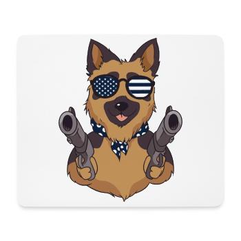 Deutscher Schäferhund American Military Dogs - Mousepad (Querformat) - Weiß - Vorne