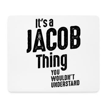 C’est un drôle d’anniversaire personnalisé Jacob Thing - Tapis de souris (format paysage) - blanc - Devant
