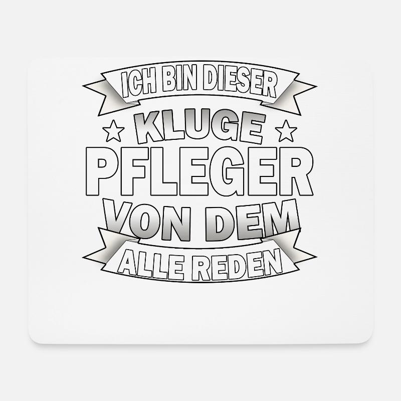 Lustige Pfleger Spruch Krankenpfleger Altenpfleger - Mousepad (Querformat) - Weiß