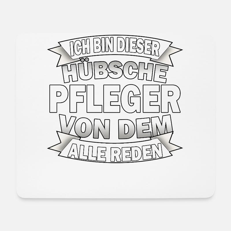 Lustige Pfleger Spruch Krankenpfleger Altenpfleger - Mousepad (Querformat) - Weiß