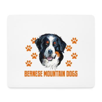 Drôle de chien de montagne bernois chien de tête de chien - Tapis de souris (format paysage) - blanc - Devant