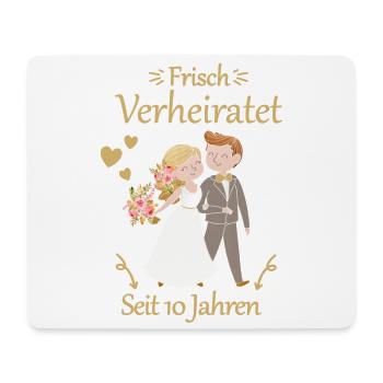 10 Jahre Verheiratet Rosenhochzeit Geschenk - Mousepad (Querformat) - Weiß - Vorne