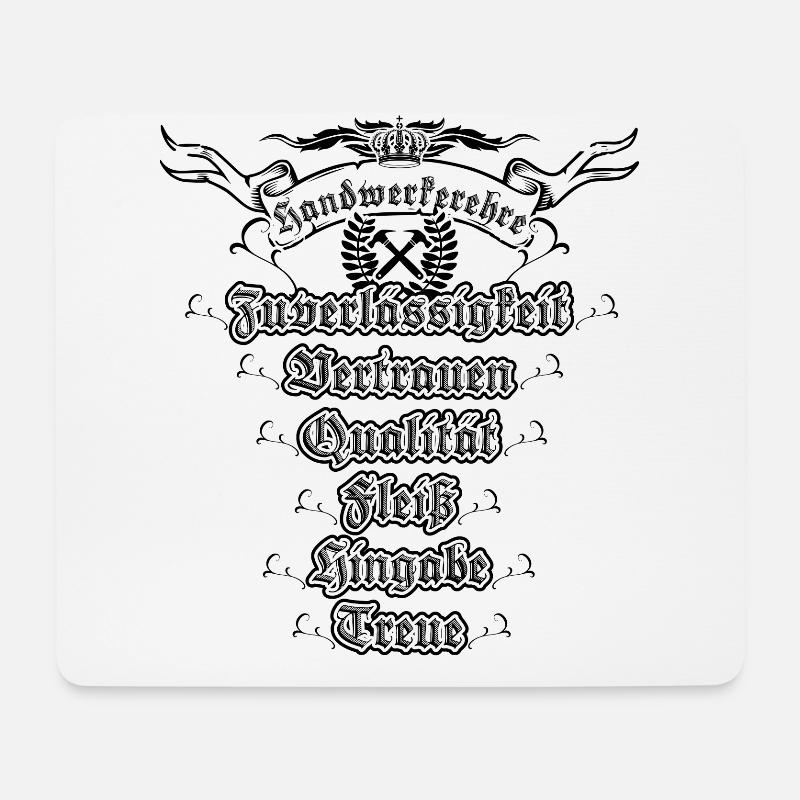 Handwerker Arbeit Handwerkerehre Spruch Baustelle - Mousepad (Querformat) - Weiß