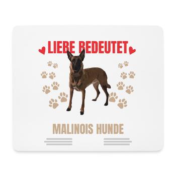 Echte Malinois Liebe - Mousepad (Querformat) - Weiß - Vorne