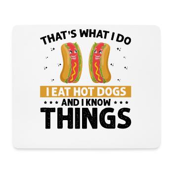 Hot Dog Love et Scientist Sausage Hot dog - Tapis de souris (format paysage) - blanc - Devant