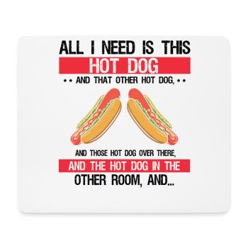 Day and Night Hot Dog Food Gift FastFood - Mouse Pad (horizontal) - white - Front