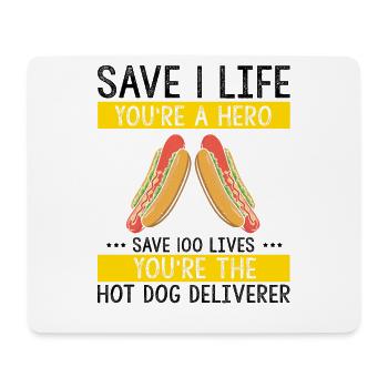 Hot Dog Maker Grill BBQ Hot Dog Grill Master - Mouse Pad (horizontal) - white - Front