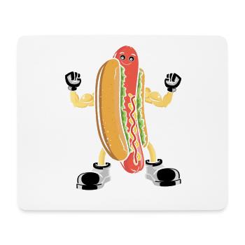 Hot Dog Bodybuilding Fitness Gym Gift - Mouse Pad (horizontal) - white - Front