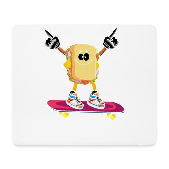 Sandwich Skateboard Skateboard skateboard skateboard - Tapis de souris (format paysage) - blanc - Devant