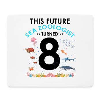 Futur zooologiste anniversaire 8 Huit ans - Tapis de souris (format paysage) - blanc - Devant