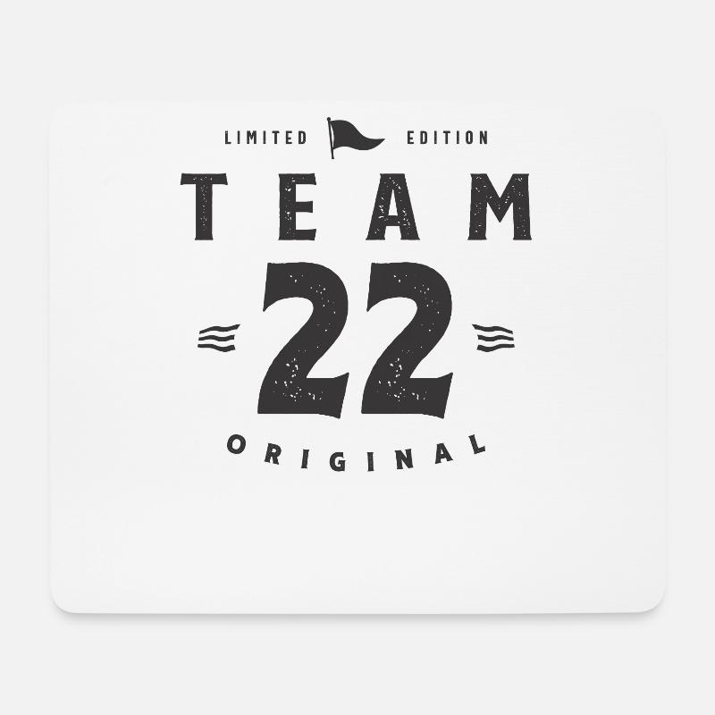 22e anniversaire Équipe de 22 ans - Tapis de souris (format paysage) - blanc